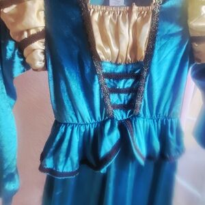 Princess Dress Blue and Gold